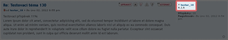 ADAP - RIP - Umrtvený uživatel