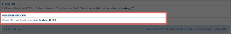 Reputation system - index