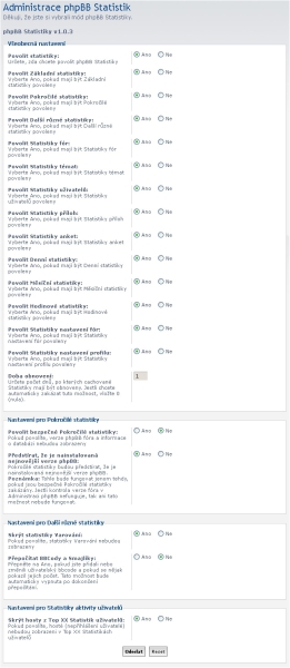 phpBB Statistiky ACP