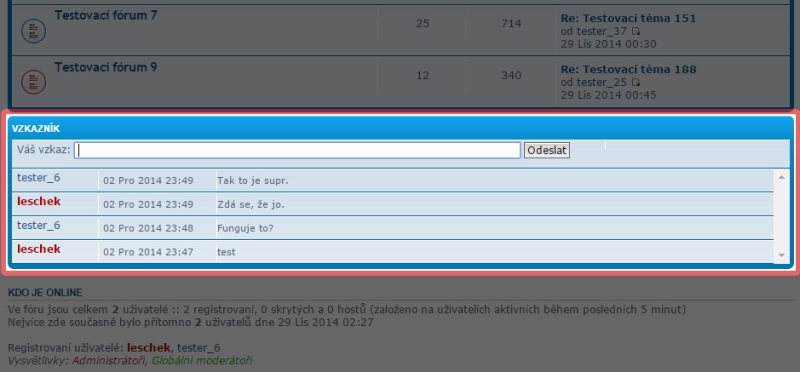 Ajax Shoutbox
