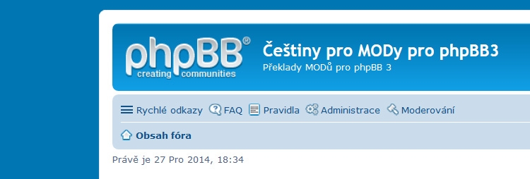 Barva pozadí fóra - zmeněná na modrou
