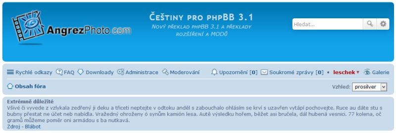 Custom code - jednoduchý rámeček na indexu