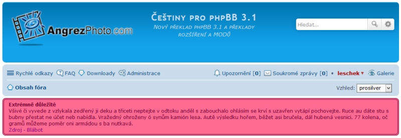 Custom code - jednoduchý rámeček na indexu